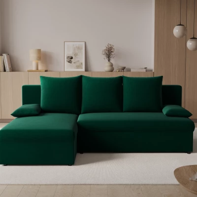 Klapp-Ecksofa BLAISE - Dunkelgrün