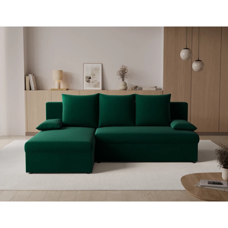 Klapp-Ecksofa BLAISE - Dunkelgrün
