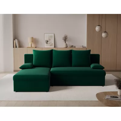 Klapp-Ecksofa BLAISE - Dunkelgrün