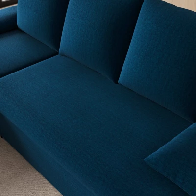 Klappbares Ecksofa BLAISE - Dunkelblau