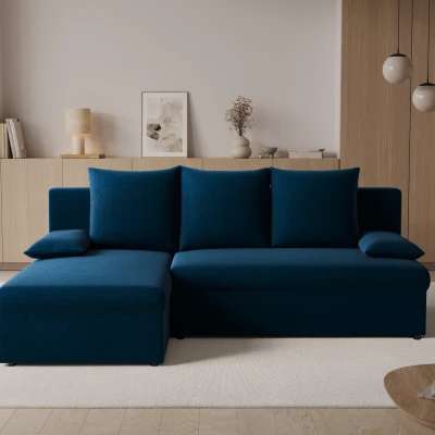 Klappbares Ecksofa BLAISE - Dunkelblau