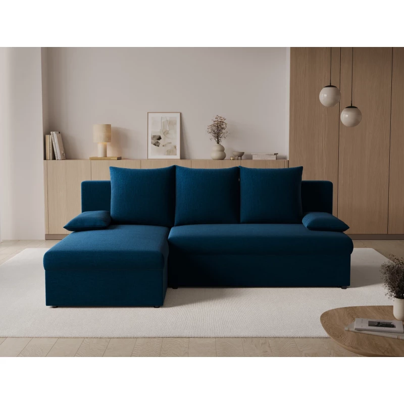 Klappbares Ecksofa BLAISE - Dunkelblau