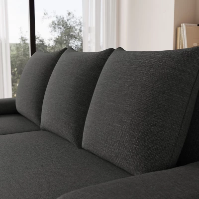 Klappbares Ecksofa BLAISE - Anthrazit