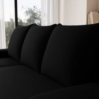 Klapp-Ecksofa BLAISE - schwarz
