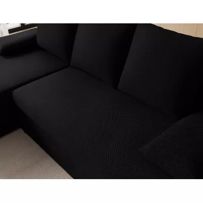 Klapp-Ecksofa BLAISE - schwarz