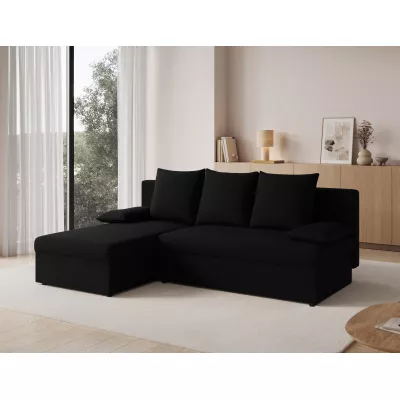 Klapp-Ecksofa BLAISE - schwarz
