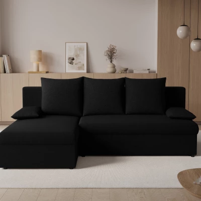Klapp-Ecksofa BLAISE - schwarz