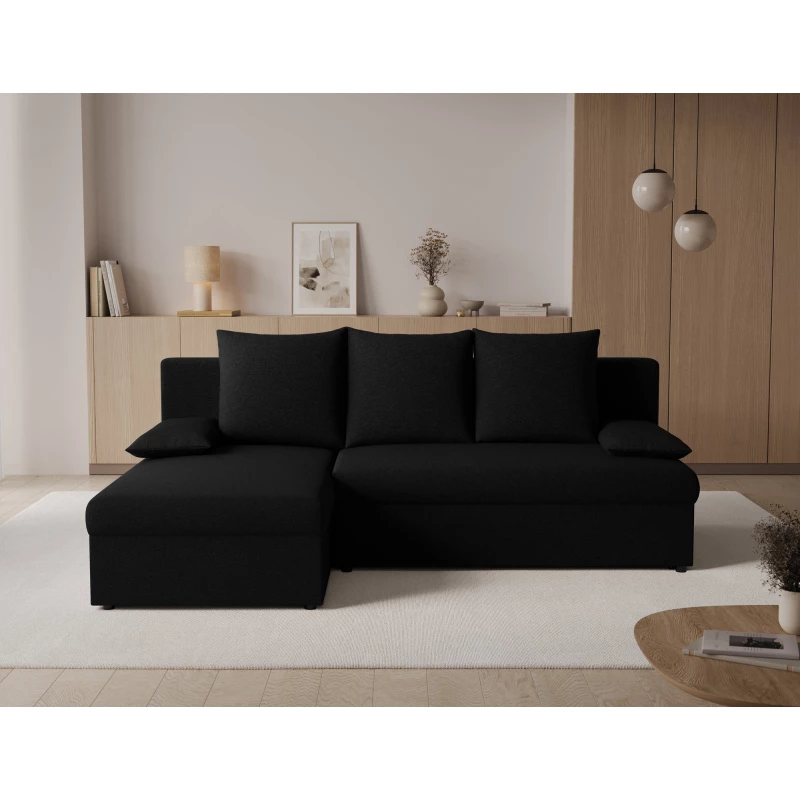 Klapp-Ecksofa BLAISE - schwarz