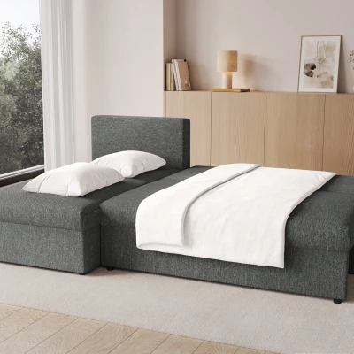 Klapp-Ecksofa BLAISE – Dunkelgrau