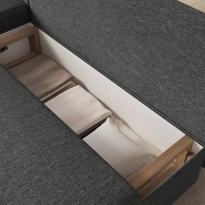 Klapp-Ecksofa BLAISE – Dunkelgrau