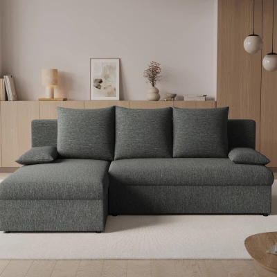 Klapp-Ecksofa BLAISE – Dunkelgrau