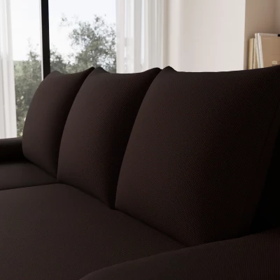 Klapp-Ecksofa BLAISE - dunkelbraun