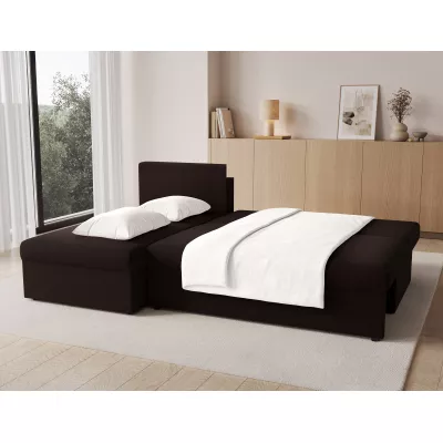 Klapp-Ecksofa BLAISE - dunkelbraun