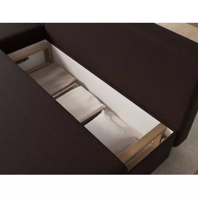 Klapp-Ecksofa BLAISE - dunkelbraun