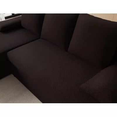 Klapp-Ecksofa BLAISE - dunkelbraun