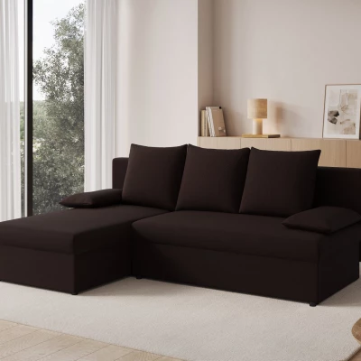 Klapp-Ecksofa BLAISE - dunkelbraun