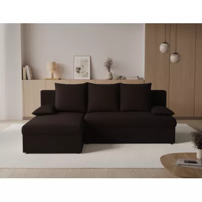 Klapp-Ecksofa BLAISE - dunkelbraun