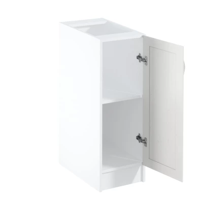 Unterschrank mit einer Tür SILVARA – Breite 30 cm, Kiefer Andersen / Weiß, Echtlack