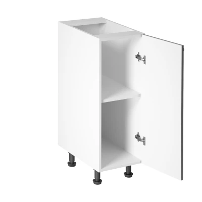ARBOR Unterschrank mit einer Tür – Breite 30 cm, glänzend grau/weiß, rechte Ausführung