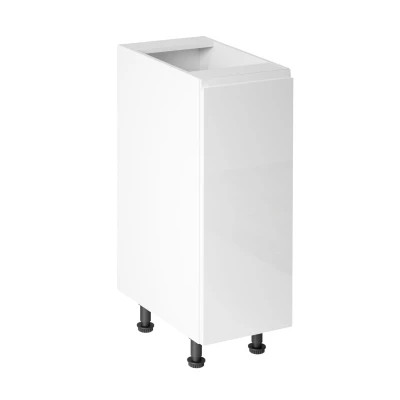 ARBOR Unterschrank mit einer Tür – Breite 30 cm, Hochglanzweiß/Weiß, rechte Ausführung