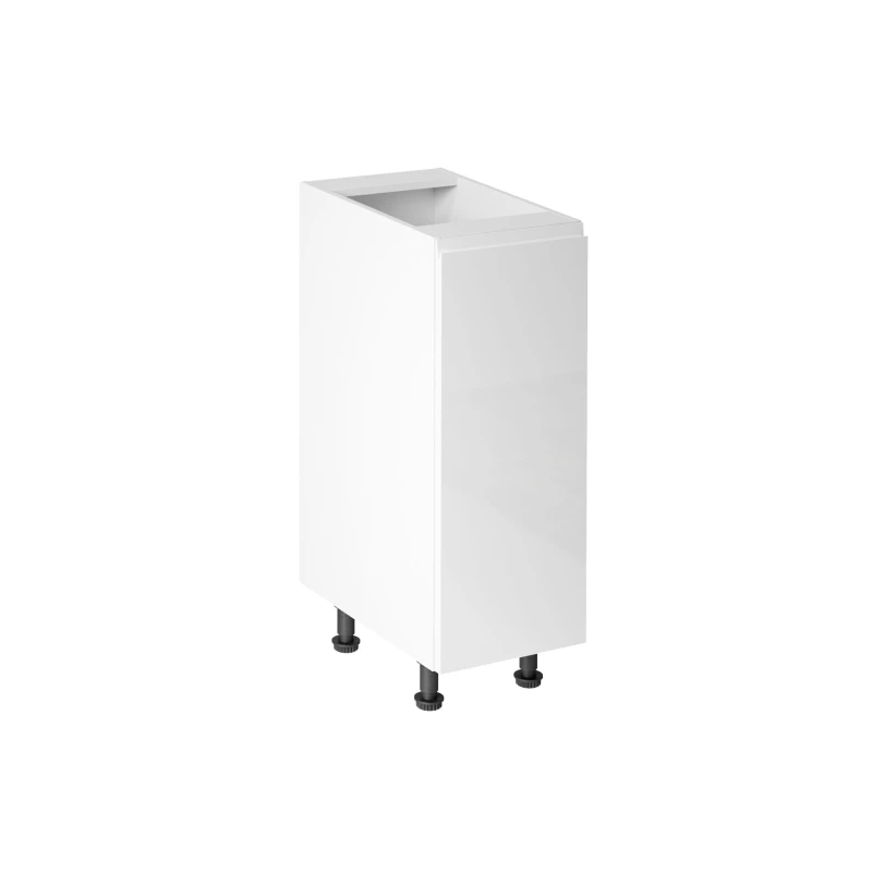 ARBOR Unterschrank mit einer Tür – Breite 30 cm, Hochglanzweiß/Weiß, rechte Ausführung