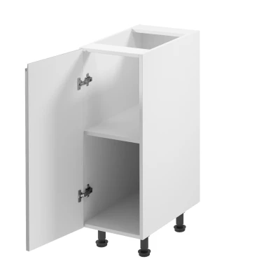 ARBOR Unterschrank mit einer Tür – Breite 30 cm, Hochglanzweiß/Weiß, Ausführung links