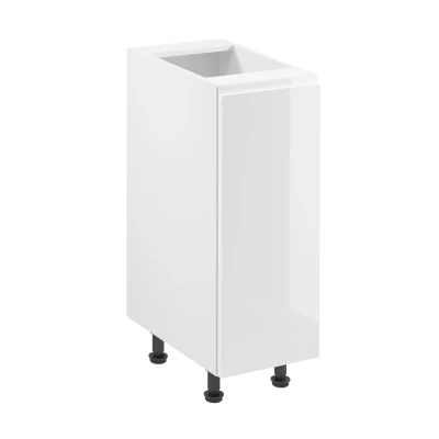 ARBOR Unterschrank mit einer Tür – Breite 30 cm, Hochglanzweiß/Weiß, Ausführung links
