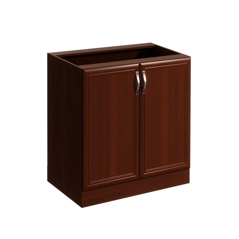 Unterschrank SILVARA mit zwei Türen – Breite 80 cm, Nussbaum