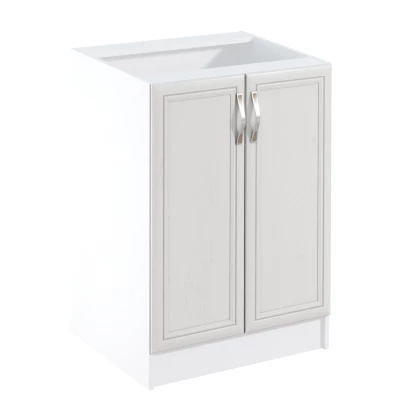 Unterschrank SILVARA mit zwei Türen – Breite 60 cm, Kiefernholz/Weiß