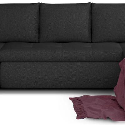 Großes Schlafsofa AURELIE – dunkelgrau, echtes Design