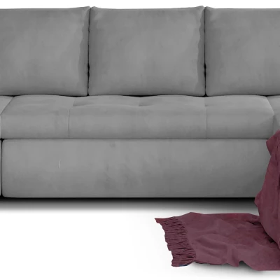 Großes Schlafsofa AURELIE - grau, echtes Design