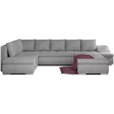 Großes Schlafsofa AURELIE - grau, echtes Design