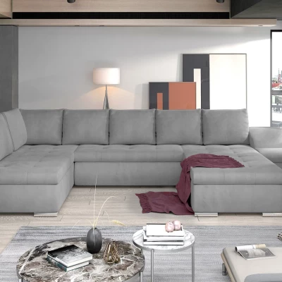 Großes Schlafsofa AURELIE - grau, echtes Design