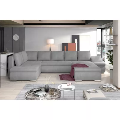 Großes Schlafsofa AURELIE - grau, echtes Design