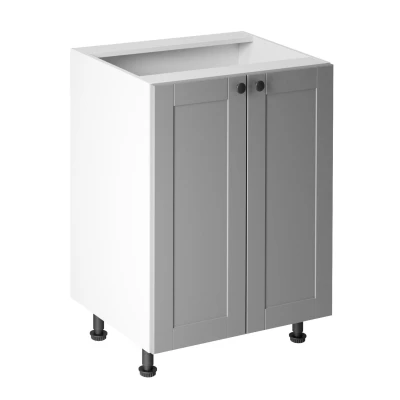 LUMEA Unterschrank mit zwei Türen – Breite 60 cm, grau/weiß