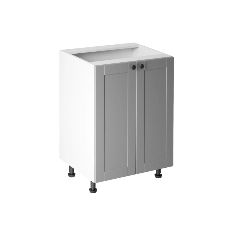 LUMEA Unterschrank mit zwei Türen – Breite 60 cm, grau/weiß