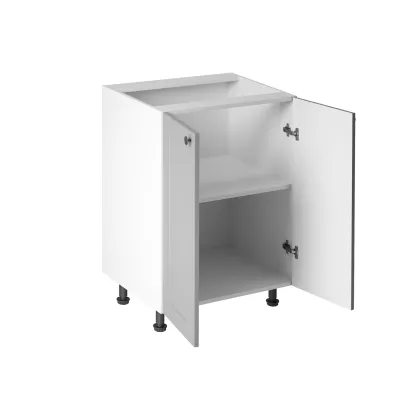 LUMEA Unterschrank mit zwei Türen – Breite 60 cm, grau/weiß