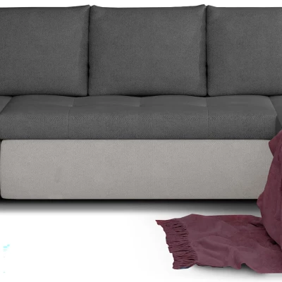 Großes Schlafsofa AURELIE – dunkelgrau/grau, echtes Design
