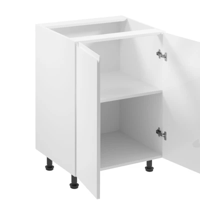 ARBOR Unterschrank mit zwei Türen – Breite 60 cm, Hochglanzweiß / Weiß