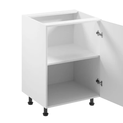ARBOR Unterschrank mit einer Tür – Breite 60 cm, glänzend grau/weiß, rechte Ausführung
