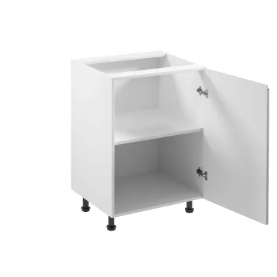 ARBOR Unterschrank mit einer Tür – Breite 60 cm, Hochglanzweiß/Weiß, rechte Ausführung