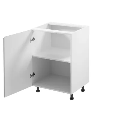 ARBOR Unterschrank mit einer Tür – Breite 60 cm, glänzend grau/weiß, Ausführung links