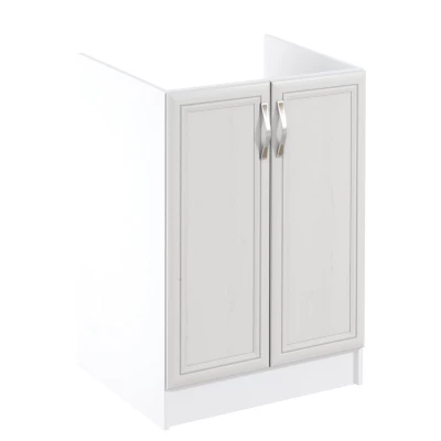 Zweitüriger Spülenunterschrank SILVARA – Breite 60 cm, Kiefernholz/Weiß