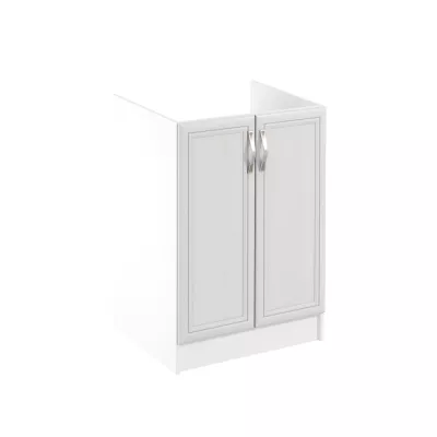 Zweitüriger Spülenunterschrank SILVARA – Breite 60 cm, Kiefernholz/Weiß