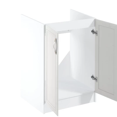 Zweitüriger Spülenunterschrank SILVARA – Breite 60 cm, Kiefernholz/Weiß