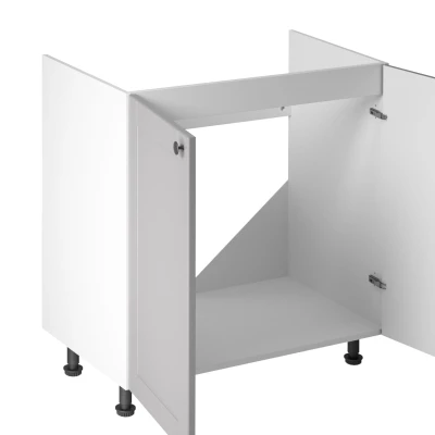 LUMEA zweitüriger Spülenunterschrank – Breite 80 cm, grau/weiß