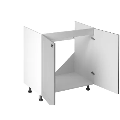 LUMEA zweitüriger Spülenunterschrank – Breite 80 cm, grau/weiß