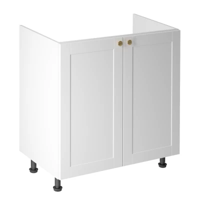 LUMEA zweitüriger Spülenunterschrank – Breite 80 cm, weiß