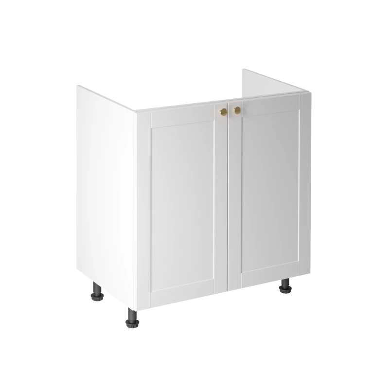 LUMEA zweitüriger Spülenunterschrank – Breite 80 cm, weiß