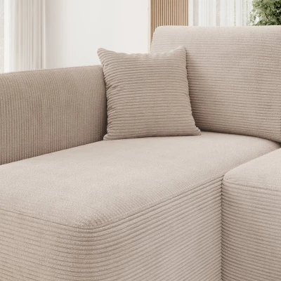 Kleine Sofagarnitur TAHLIA – hellbeige, linke Ecke